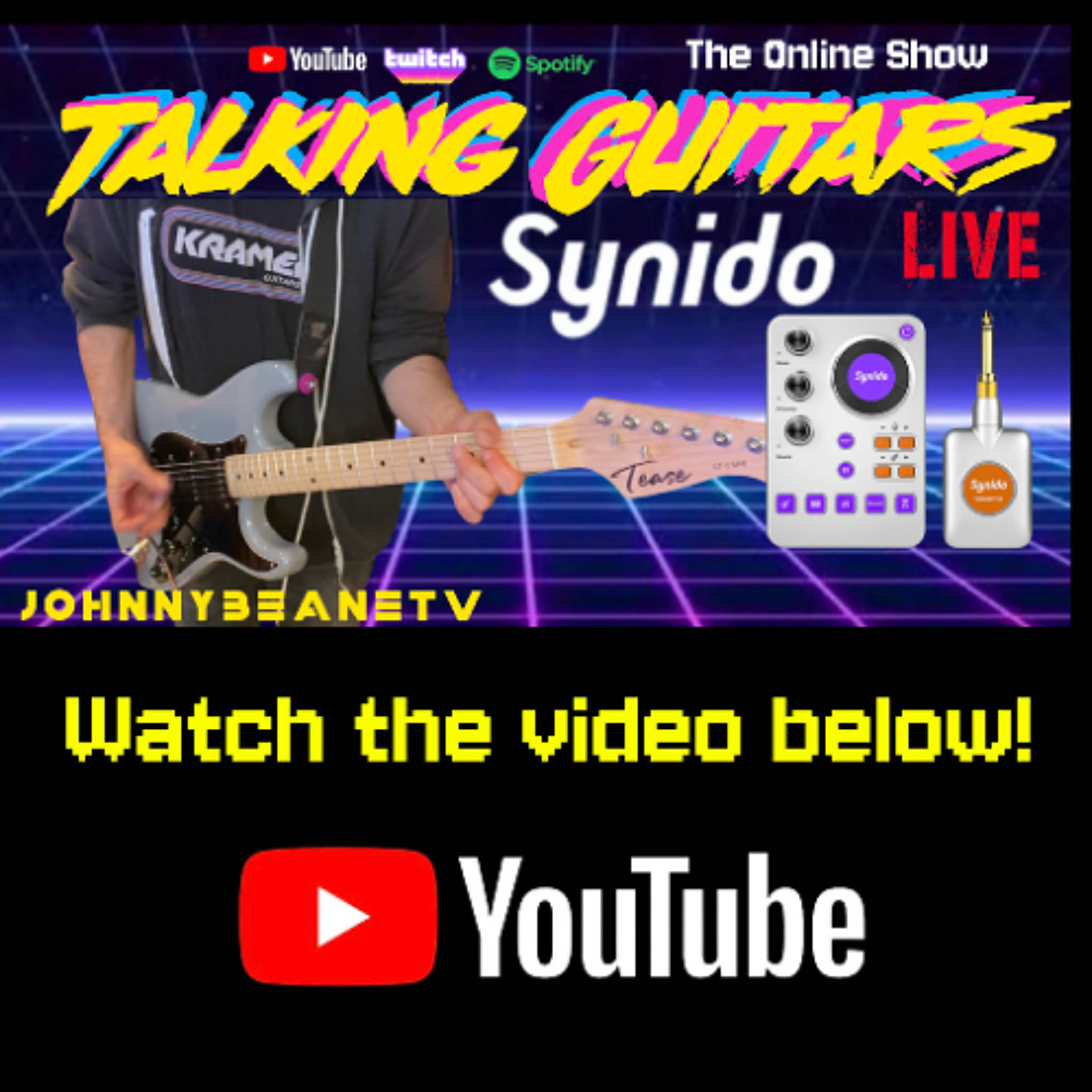 Talking Guitars LIVE! SYNIDO LiveDock A30 Demo with TEASE S-Style w/ Vega-Trem! 3/6/26 🎸🔥 episode artwork