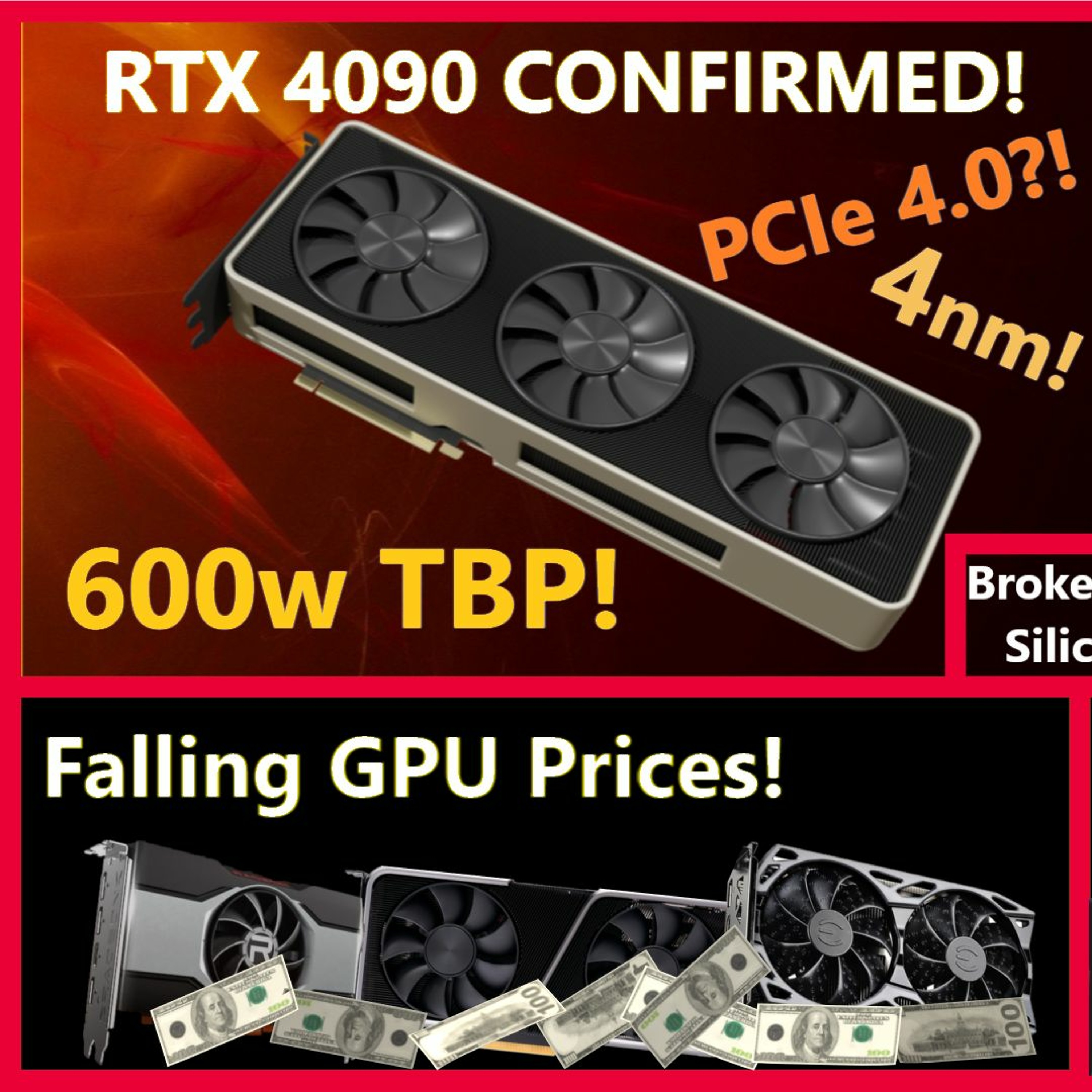 cover of episode 150. 4nm Lovelace at 600w, R7 5800X3D Reviews, Falling GPU Prices, Intel Execution