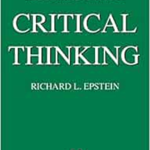 [Free] EBOOK 🖋️ The Pocket Guide to Critical Thinking fifth edition by Richard L Eps