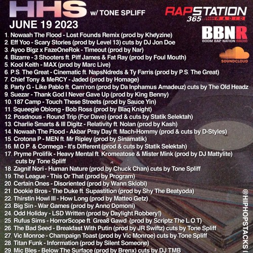 Hip Hop Stacks with Tone Spliff - 06/19/23