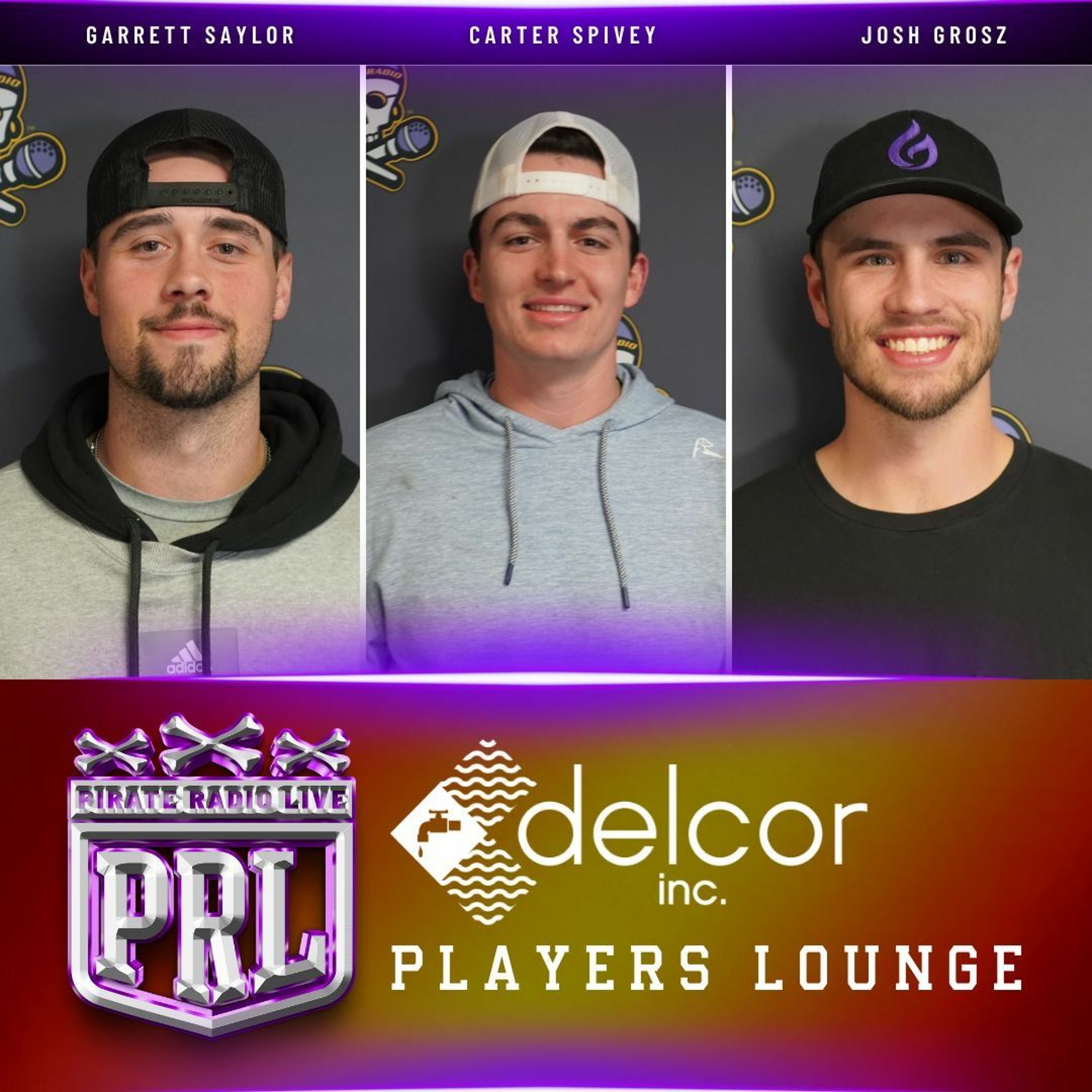 PRL DELCOR ECU BASEBALL PLAYERS LOUNGE 01-31-23 - Garrett Saylor, Carter Spivey, Josh Grosz episode artwork