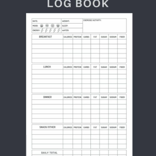 Calorie Counter Log Book & Macro Tracker: Daily Tracking of Meals,  Calories, Carbs, Fat, Protein - Calorie Counting Food Diet Log - Nutrition  Calorie