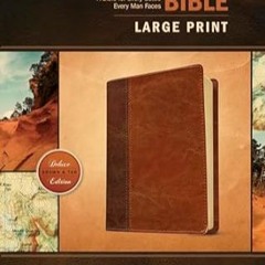 🍻Read *Book* Every Man's Bible New Living Translation Large Print TuTone (LeatherLi 🍻