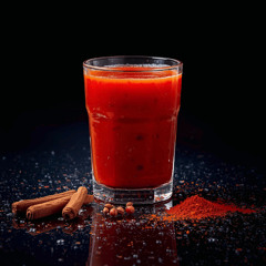 Tomato juice with curry spices