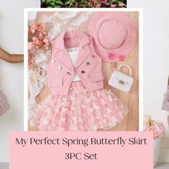 Summer Style Guide My Perfect Spring Butterfly Skirt 3PC Set