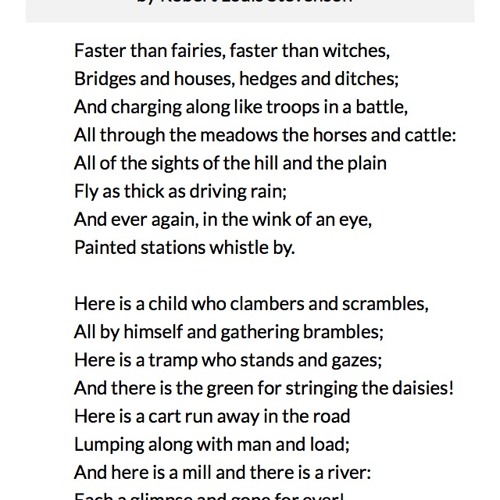 151 From A Railway Carriage by Robert Louis Stevenson