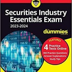 PDFDownload~ Securities Industry Essentials Exam 2023-2024 For Dummies with Online Practice