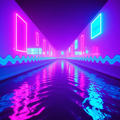 Neon waters of Venezia