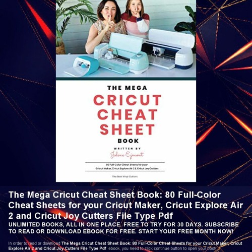 Stream [READ] The Mega Cricut Cheat Sheet Book 80 FullColor Cheat