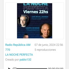 Andrés Neumann en La noche Perfecta, con Guillermo Pardini