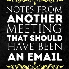 ✔PDF⚡️ Notes From Another Meeting That Should Have Been An Email: Sarcastic notebooks