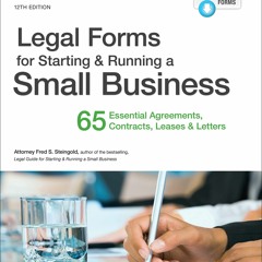 PDF_  Legal Forms for Starting & Running a Small Business: 65 Essential Agreemen