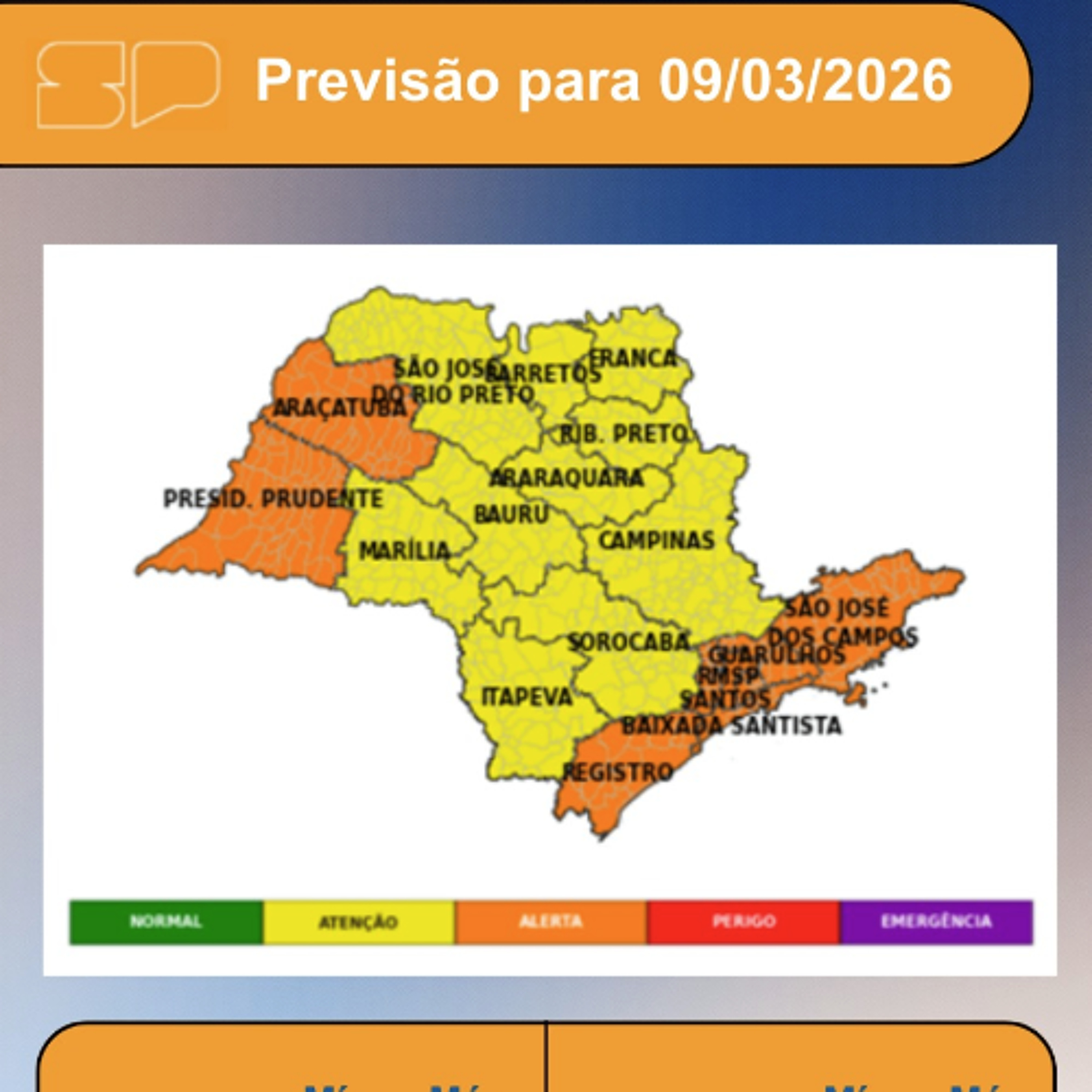 Defesa Civil - Segunda-feira, dia 09/03/2026, o dia será marcado pelo céu bastante nublado e com poucas aberturas de sol, o que mantém as temperaturas amenas em parte do estado de São Paulo episode artwork