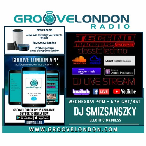 Stream Dj Smizsanszky - Electric Madness InVisual LIVE @ Groove London Radio  (2h Classic Techno) by Dj.Smizsanszky | Listen online for free on SoundCloud