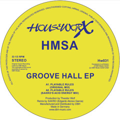 HW031 - HMSA -Groovehall EP (incl. - Sakro & Franco Strato Rmxs)