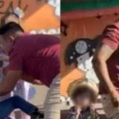 Viral Videos ] pai agride crianca em festa junina junina