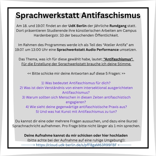 Intro/Teaser zur Sprachwerkstatt Antifaschismus