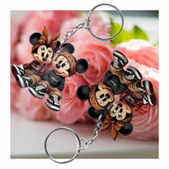 Chicano Mouse Couple Personalized Keychain