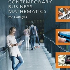 [Get] PDF 📒 Contemporary Business Mathematics for Colleges by  James E. Deitz &  Jam