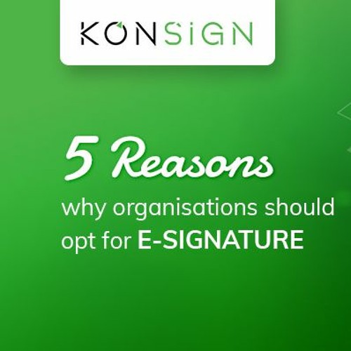 5 Reasons Why Organizations should opt for E-signature
