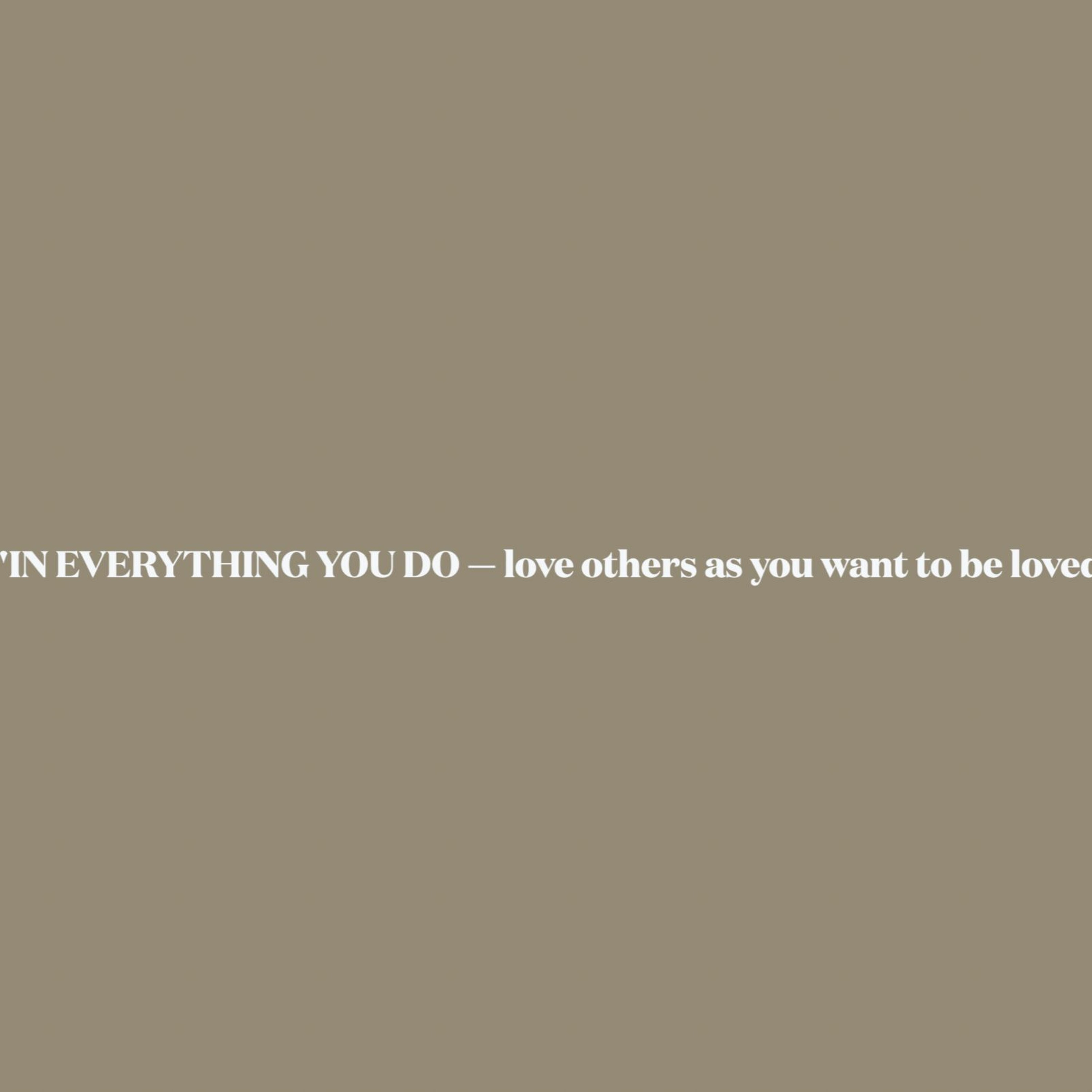 Vision Eternity Ministries - IN EVERYTHING YOU DO — Love Others How You Want To Be Loved episode artwork