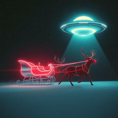 SANTA RACES A U.F.O.