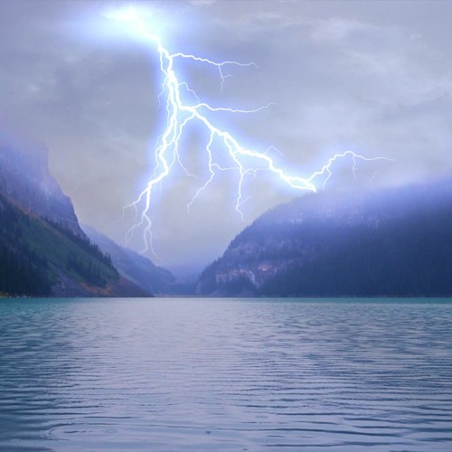 Sound Of Rain And Thunder Echoes Over Lake And Mountains (75 Minutes)