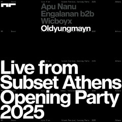 Oldyungmayn Live From Subset Festival 2025 Athens Opening Party presented by Plural Artist Management and NR