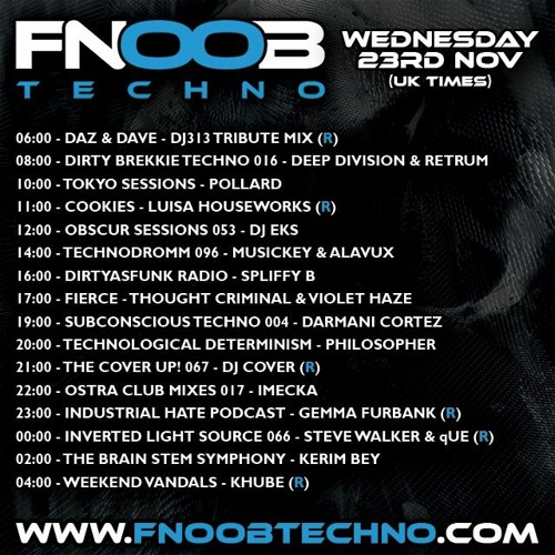 Podcast for FNOOB TECHNO RADIO_Ostra Club Mixes 017