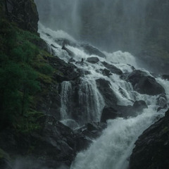 exhale inhale by aurora but you're standing under a waterfall in iceland