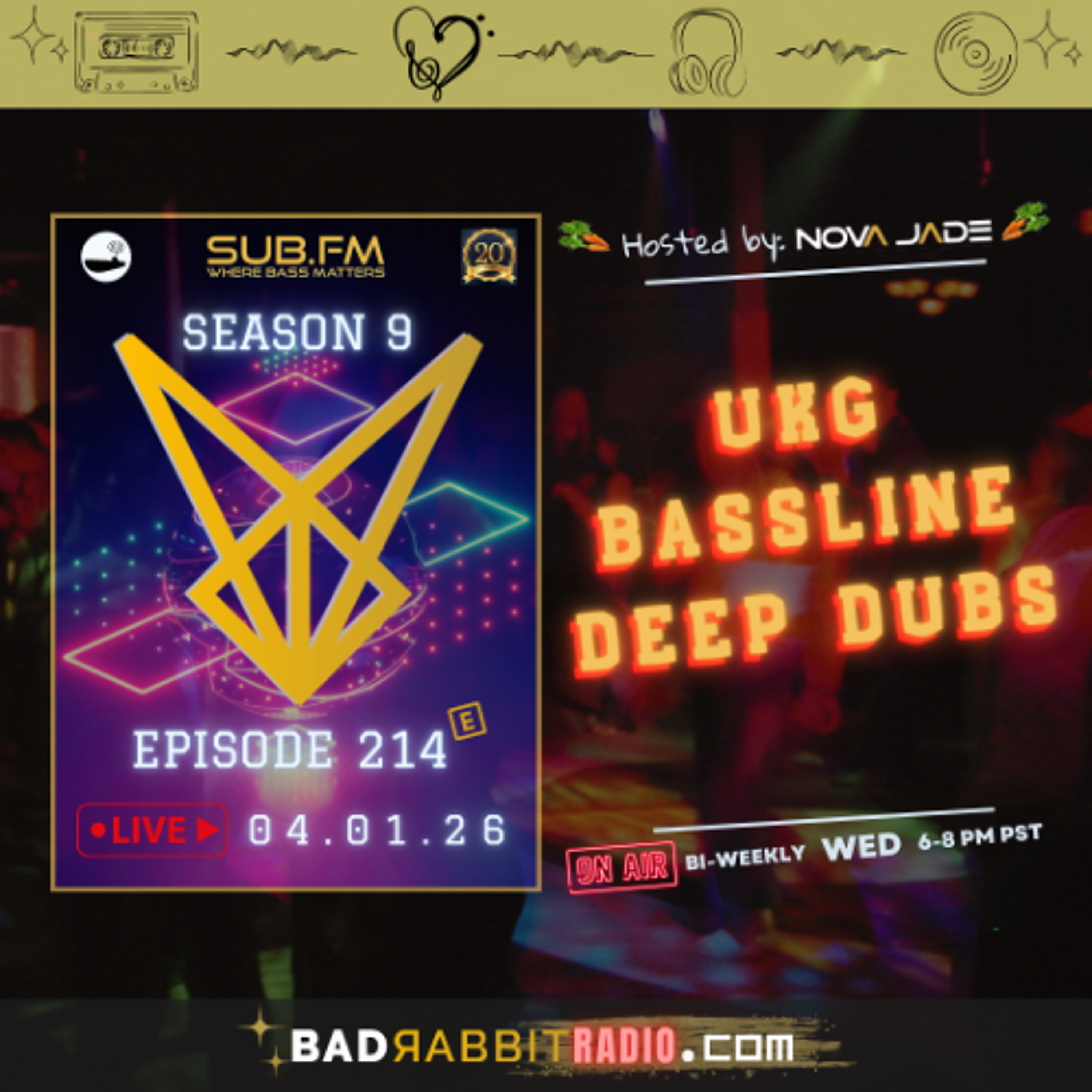 Bad Rabbit Radio S9 EP214 with Nova Jade - 01 Apr 2026 episode artwork