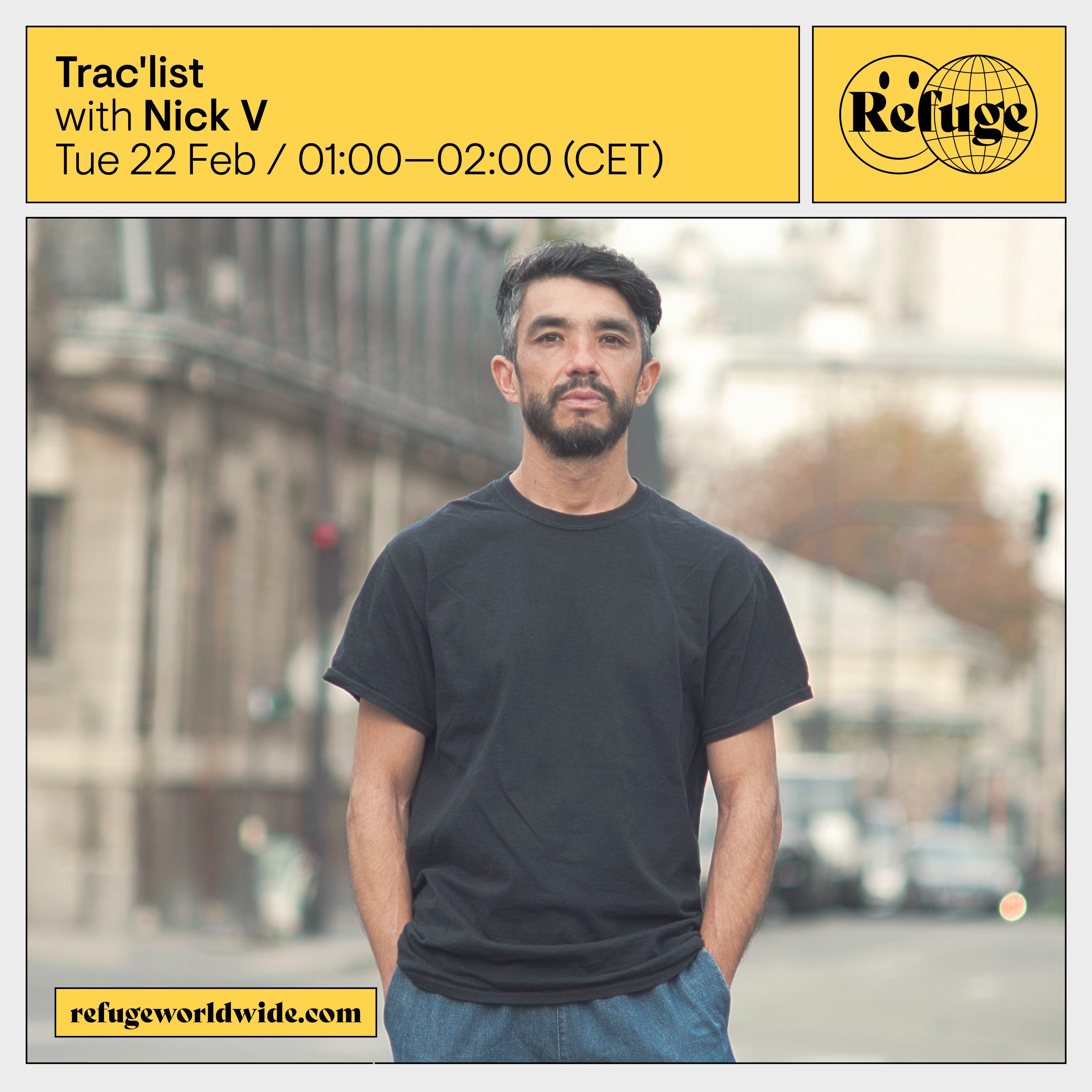 Nick V - Trac'list x Refuge Worldwide episode artwork