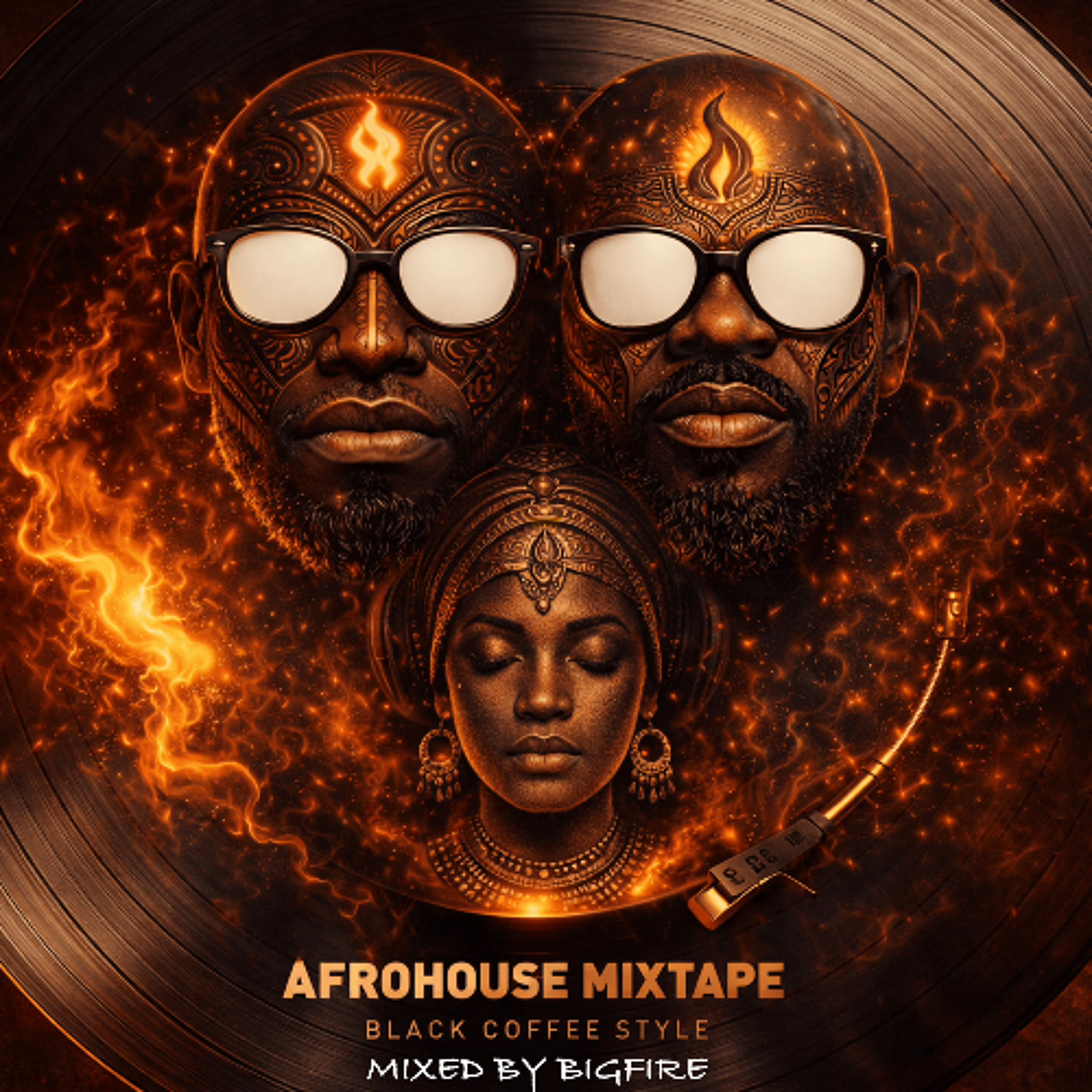 afro house mixtape . black coffee style BIG FIRE episode artwork