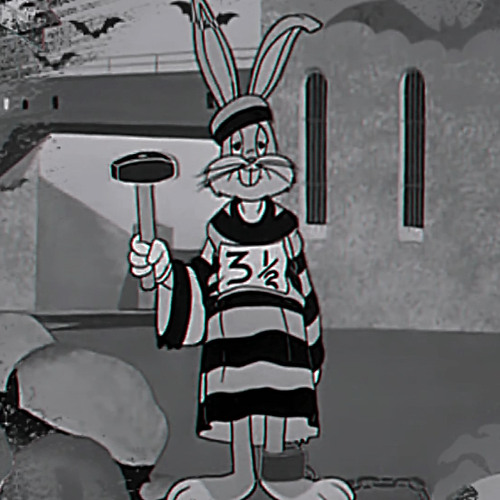 Classic Minimal Techno Cartoon Tripping 2024 Bugs Bunny in Prison (Boris Brejcha Style) by RTTWLR