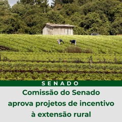 Comissão do Senado aprova projetos de incentivo à extensão rural