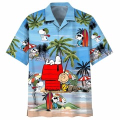 Snoopy summer time hawaiian shirt