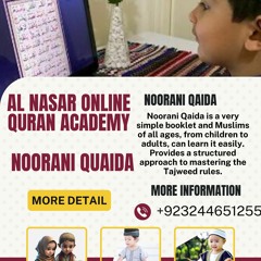 Noorani Qaida Rehmani Qaida |Noorani Qaida With Tajweed +923244651255 AL Nasar Online Quran Acadmy