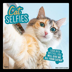 [View] EPUB 📙 Cat Selfies | 2023 12 x 24 Inch Monthly Square Wall Calendar | BrownTr