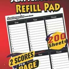 Kindle Scattergories Refill Pad: 200 Score Sheets for Scattergories Game