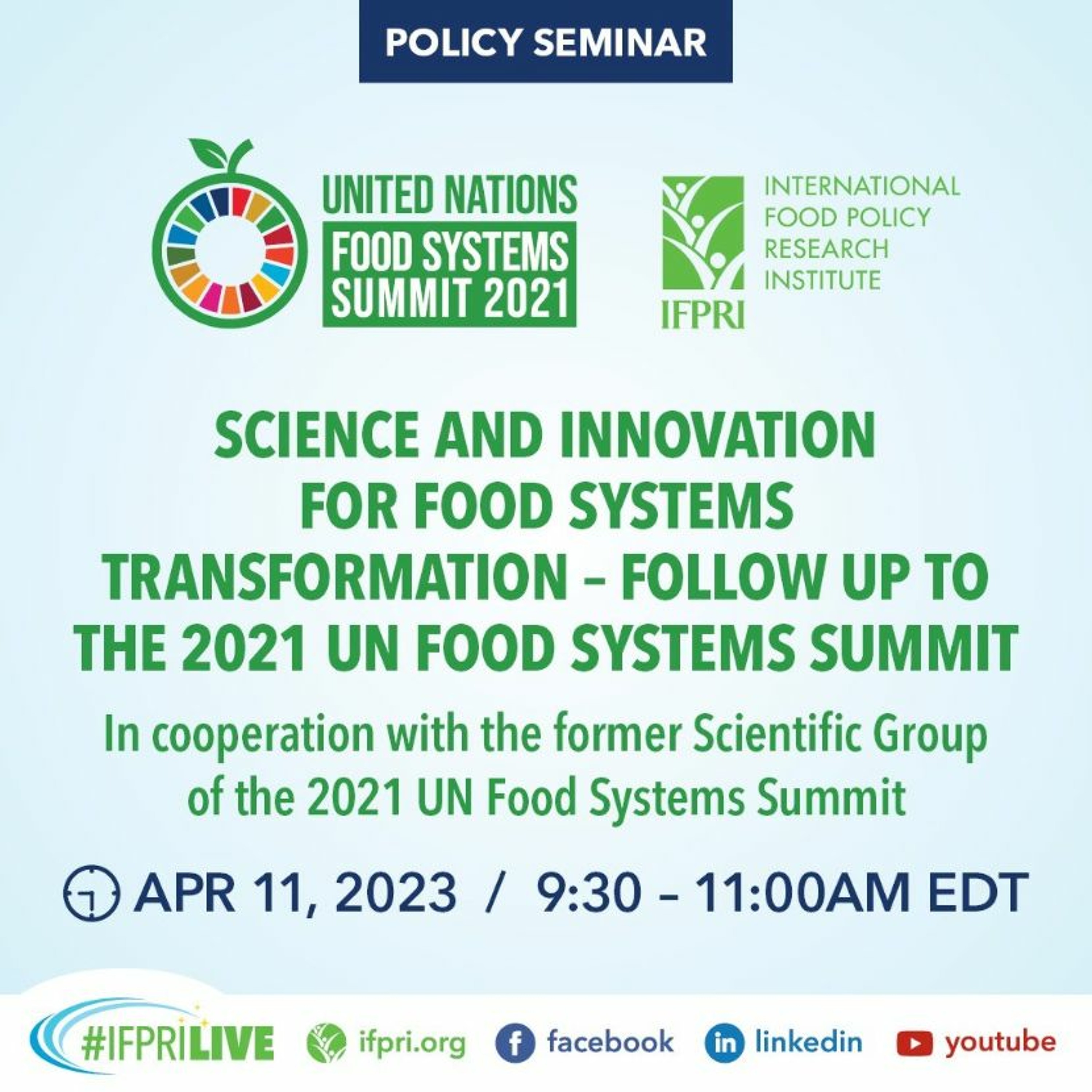 Science & Innovation for Food Systems Transformation – follow up to the 2021 UN Food Systems Summit episode artwork