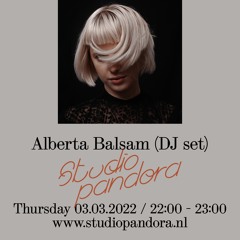 Alberta Balsam (DJ Set) In Studio Pandora