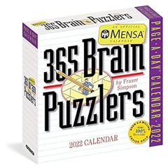 🧄(READ-PDF) Online Mensa 365 Brain Puzzlers Page-A-Day Calendar 2022 A brain busting year