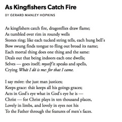 473 As Kingfishers Catch Fire by Gerard Manley Hopkins