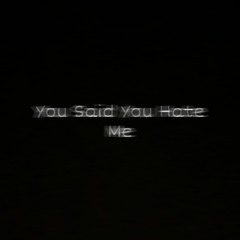 You Said You Hate Me
