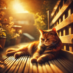 Lucy in the Sun on the Decking
