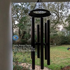 Front Porch Windchimes Sing Out Approaching Rainstorm