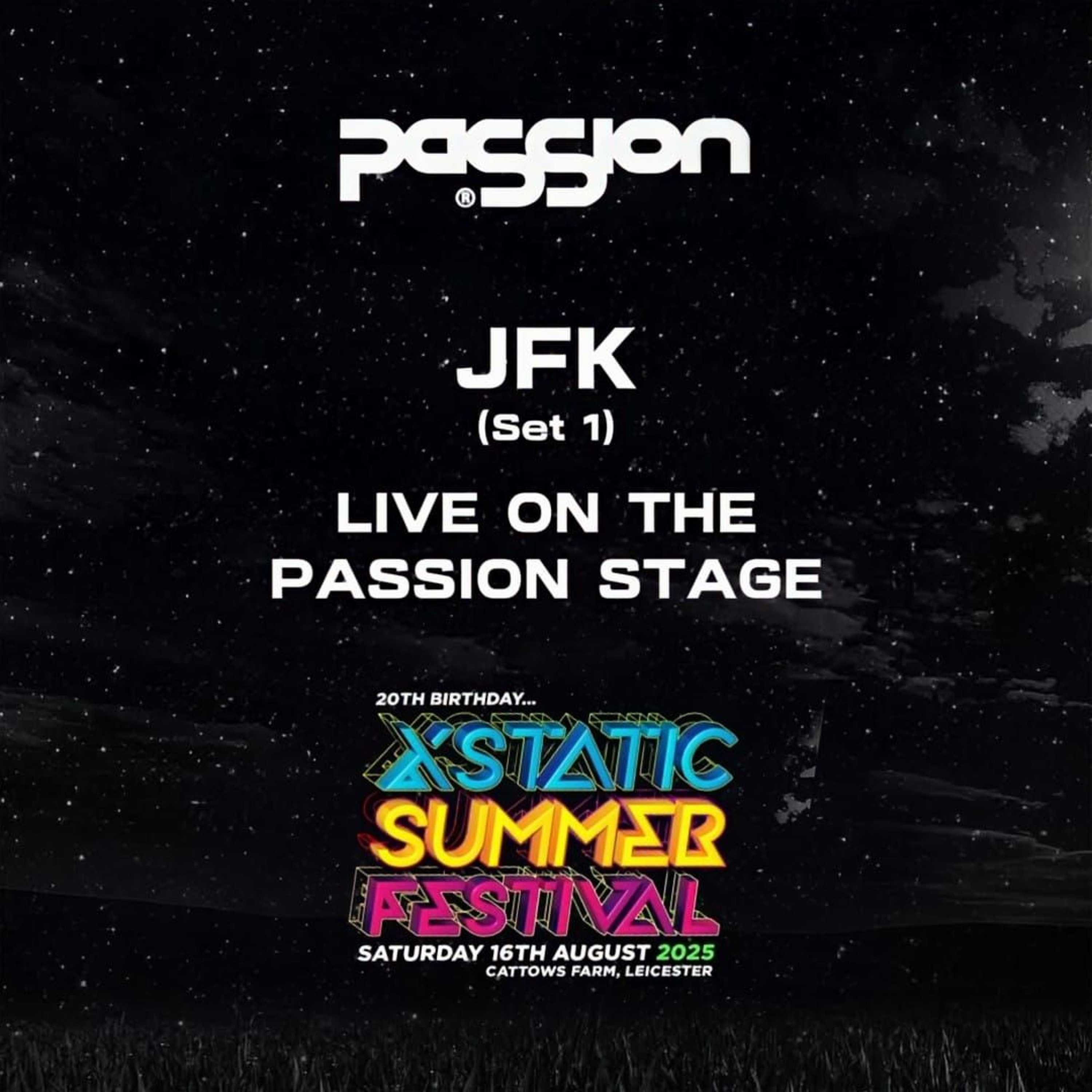 JFK 'LIVE' at Xstatic, PaSSion Arena. Aug 16th 2025. 12pm-1pm.