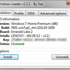 Windows 7 Crack Loader V.2.2.2 Activation By DAZ April 2013 Checked