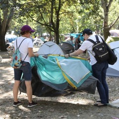 Sátorgyűjtés a Sziget fesztiválon