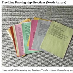 Free Line Dancing step directions (North Aurora)